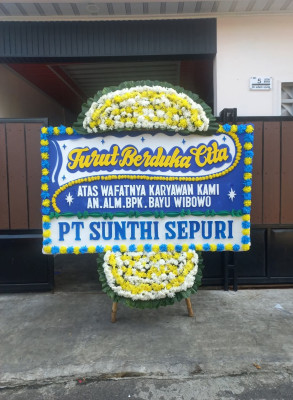 Papan Bunga Duka di Kebon Kosong